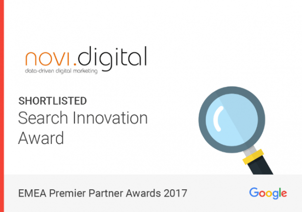 noviaward-600x421 - novi.digital Shortlisted for Google Premier Partner Awards 2017